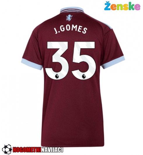 Ženske Nogometnih dresov Aston Villa Joao Gomes #35 Domači 2026-27 Kratki rokavi Ženske Nogometnih dresov Aston Villa Joao Gomes #35 Domači 2026-27 Kratki rokavi